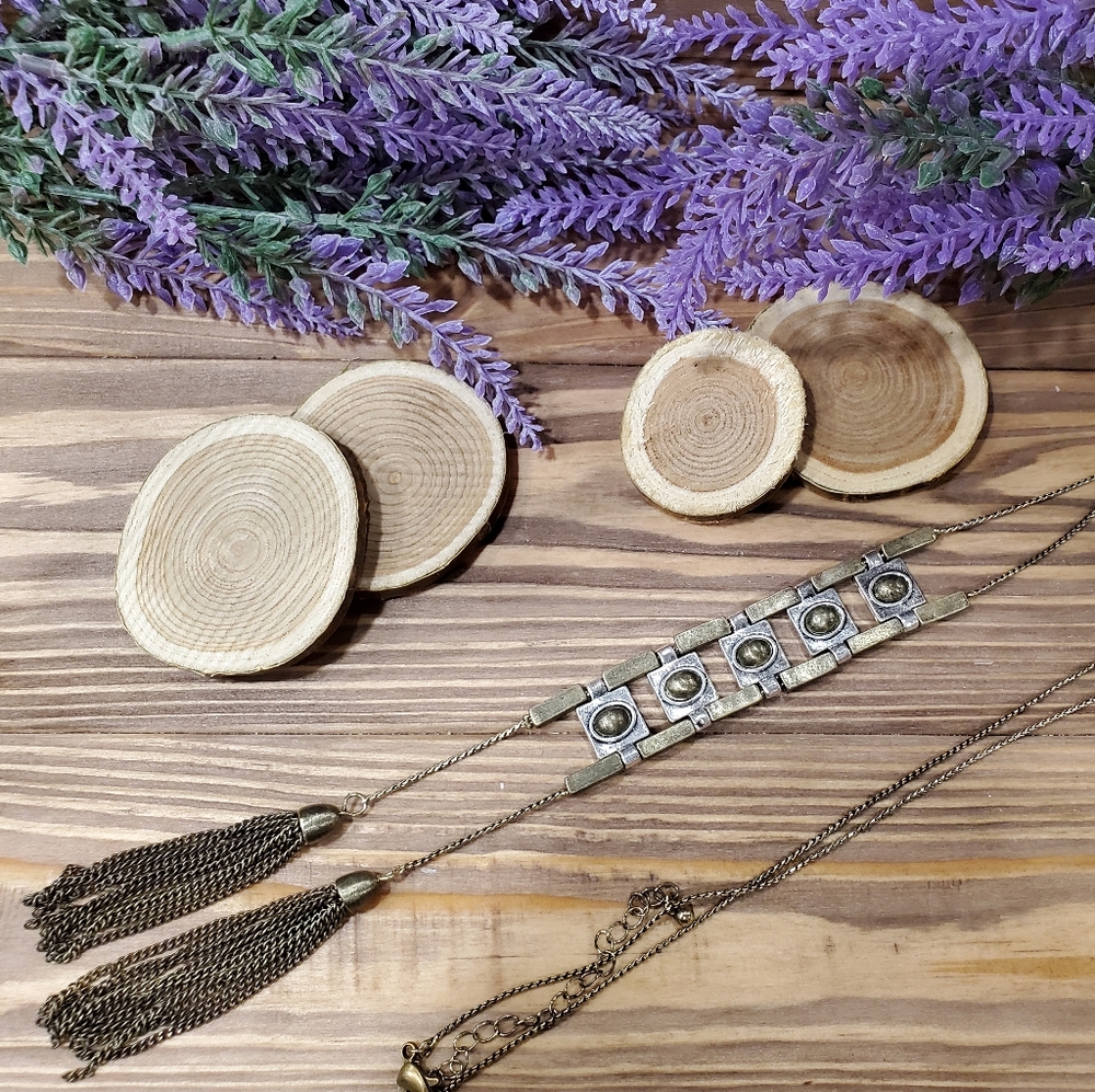 Unchained Double Tassel Necklace